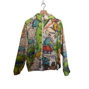 Members Only Nickelodeon Windbreaker size Medium Rugrats zipper pockets Hoodie
